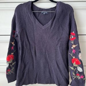 American eagle outfitters floral embroidery knitwear